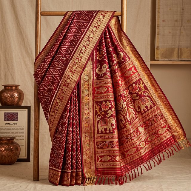 Sambalpuri saree illustration